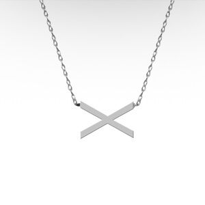Silver “X” Pendant Necklace